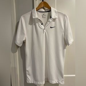 Men’s White Nike Polo Medium Dri-Fit